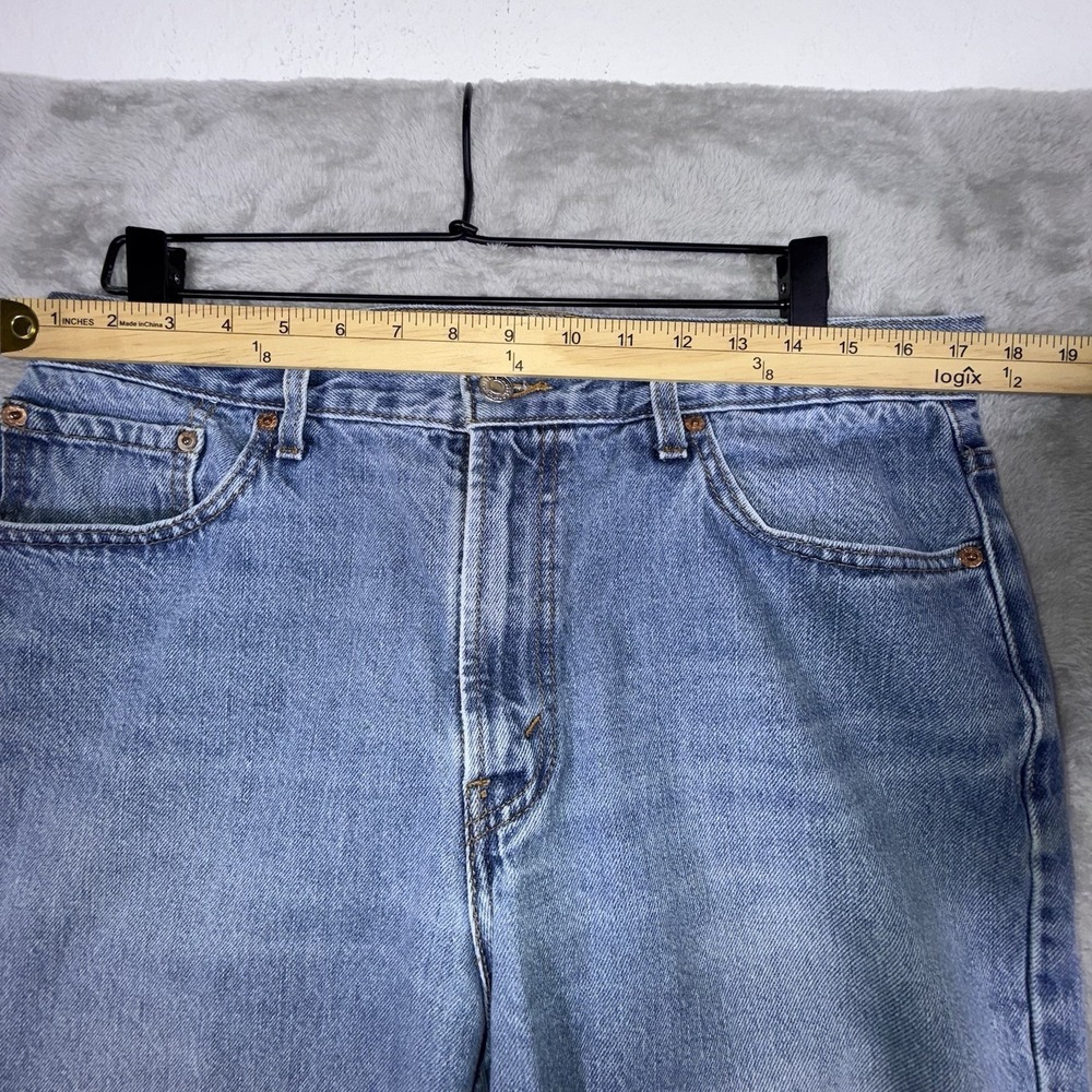 Vintage Levis 505 Jeans Denim Blue Mens 36x32 Fits 35x31 Straight Leg Light Wash - Picture 12 of 16